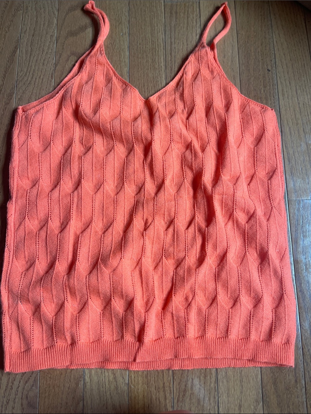 Women's coral Knit Cami Tank Top